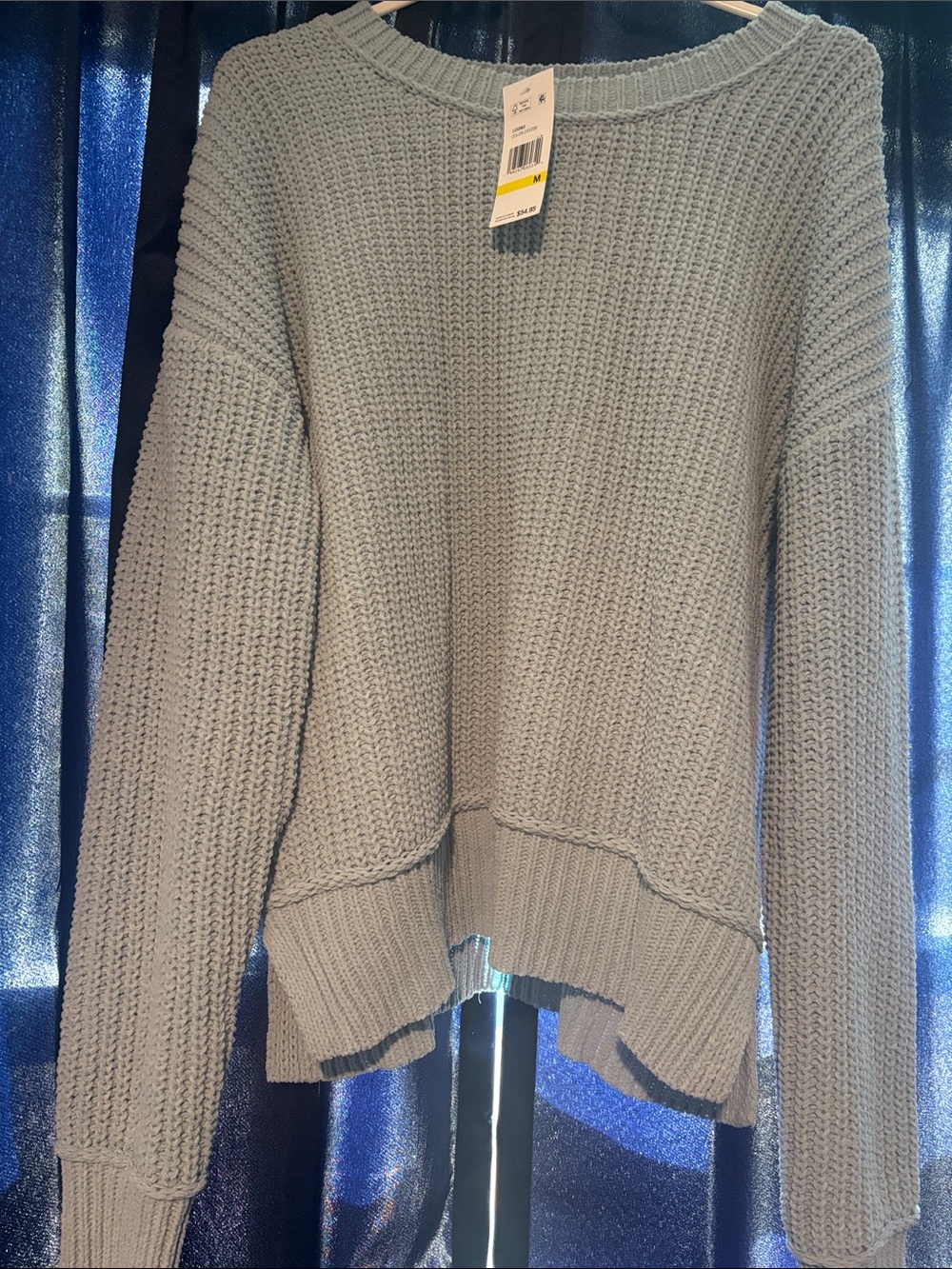 Aeropostale Light Gray Crewneck Waffle Knit Sweater